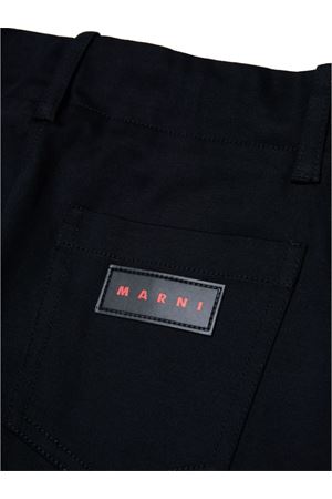 black cotton trousers MARNI KIDS | M01217M00T20M900